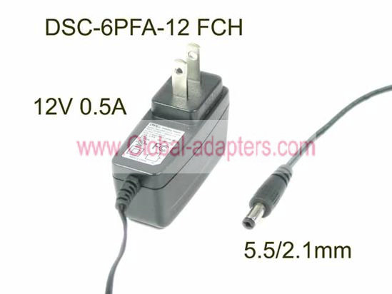 New DVE DSC-6PFA-12 AC Adapter 12V 0.5A power supply 5.5/2.1mm